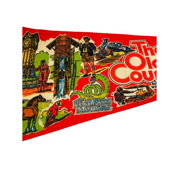 1980s 29 Inch Busch Gardens The Old Country Pennant Souvenir Felt Flag - Picture 4 of 7